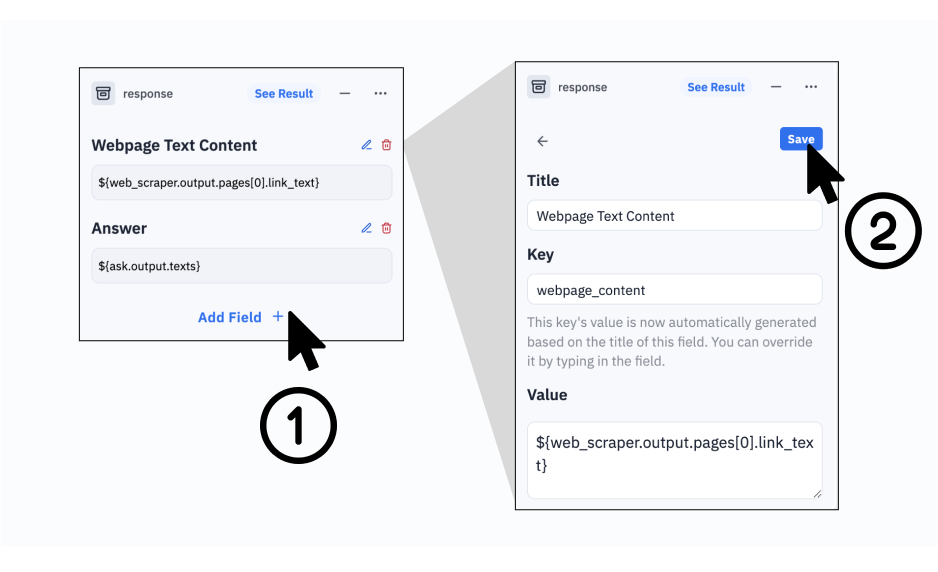 Step 4 : Configure Output in Response Component